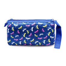 Nécessaire de maquiagem elegante e portátil, feita com tecido de lona resistente, ideal para viagens a negócios ou lazer. Organizador de viagem