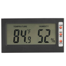 Termômetro e Higrômetro Digital para Terrário de Répteis, Sensor de Temperatura e Umidade de Alta Precisão, Medidor Portátil com Visor LCD e