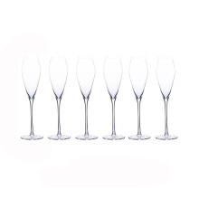 Champagne Flutes 6Piece  Crystal Glass, 145ml Capacity,  Stem Champagne Glasses, Home Bar Set