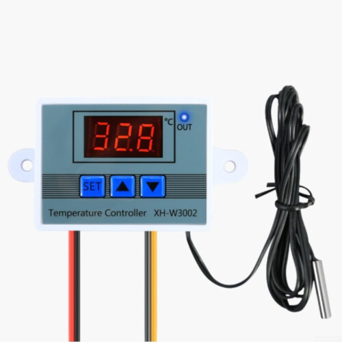 Microcomputer Controller With Digital LED Display, 12V/240V Power, 50 to 110 C Heating/Cooling Control, DC12V Compatible 2