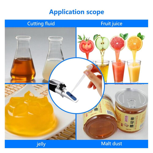 Refractometer HandHeld 020% Sugar Meter For Honey Food Fruit Juice Digital Sugar Testing Tool A Nero 1