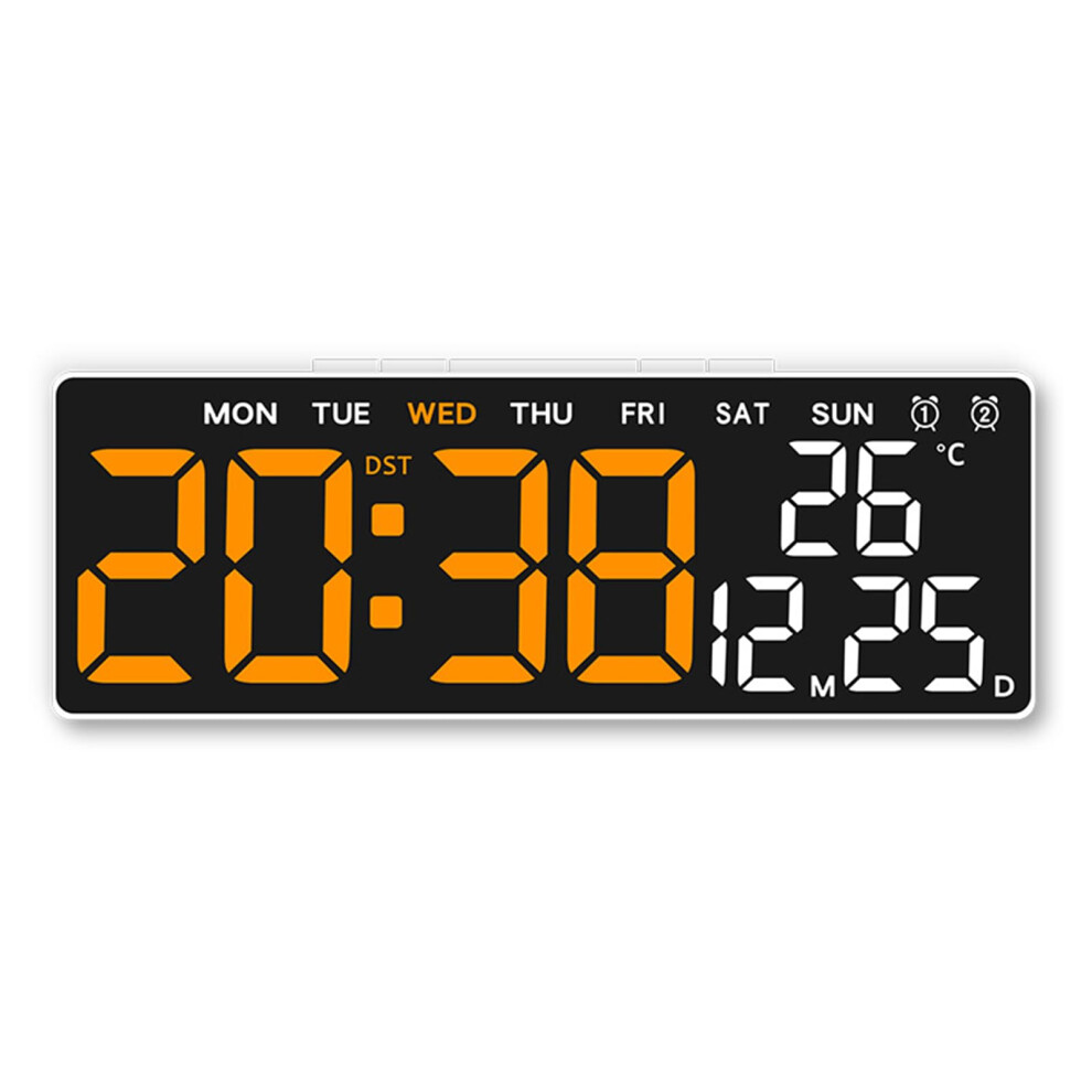 LED Display Digital Clock With Alarm Clock With Temperature, Date Display, Adjustable Brightness, Desk And Bedside Clock
