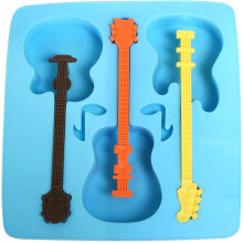 3D Guitar Ice Pop Maker, Food Grade Silicone, Safe For Microwave Oven And Dishwasher, Non-stick Mold, Multiple Application, Perfect For DIY Creations