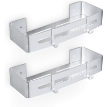 Badeværelseshyldeorganisator, alsidig funktionalitet med rummelige hylder, stilfuldt design, aluminiumskonstruktion, installation uden boring, nem