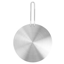 Stainless Steel Induction Converter, Energy Saving Simmer Plate Adapter With Removable Handle, Even Heat Distribution Plate Ideal For Non-Inductive Co