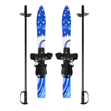 Children's Ski Blades and Poles with Snowboard Binding for 38 Years, Blue