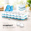 KEPLIN Silicone Ice Cube Trays with Non Spill Lids, 2 Pack, Blue 2
