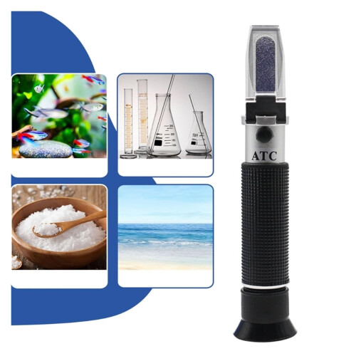 Digital Sugar Tester Handheld Salinity Refractometer For Point Of Care Salt Concentration Testing 2