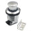 Compact rotary latch with push button for easy access in cabinets and cupboards (silver) 1