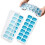 KEPLIN Silicone Ice Cube Trays with Non Spill Lids, 2 Pack, Blue 1