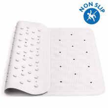 Hygiënische douchemat, antislip badmat met zuignappen, schimmelwerend vinyl van hoge kwaliteit voor een optimale massage-ervaring, drainagegaten