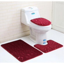 Luxe microvezel badkamermatten, comfortabele, zware dichtheid, antislip PVC-achterkant, waterabsorberend traagschuim, 3-delige badmattenset,