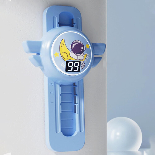 Children's  Jump Height Counter Adjustable Height Jumping Toy With Interactive Vertical Lighting Growth Chart Blue 1