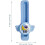 Children's  Jump Height Counter Adjustable Height Jumping Toy With Interactive Vertical Lighting Growth Chart Blue 5