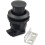 Compact rotary latch with push button for easy access in cabinets and cupboards (silver) 2