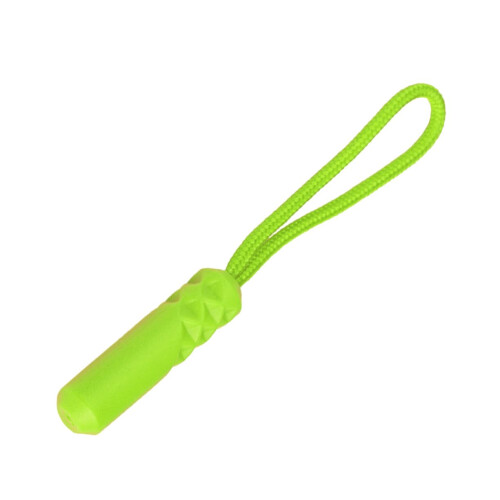 Zipper Pull Ropes Fluorescent Green Cylinder Head, 20Pcs Plastic Polyester, Replacement Pull Tabs For Jackets And Bags