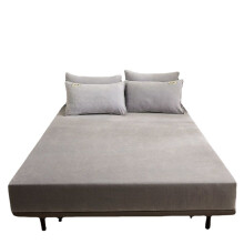 Comfortabel hoeslaken, warm en ademend wollen beddengoed met diepe hoek, volledige bandsluiting voor een perfecte pasvorm, stijlvol grijs voor elke