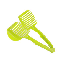 ABS Material Round Fruit Vegetable Cutter, Non-Slip Handle Tomato Slicer for Kitchen Cutting Aid Upgraded Design Easy Clean Food Clip
