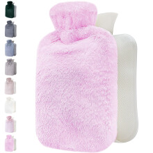 Cozy Nights Companion, Varmeflaske med bred åpning og mykt deksel, Naturgummi for sikker og miljøvennlig bruk, Varmebestandighet og holdbarhet
