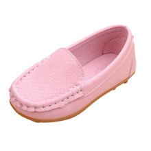 Toddler PU Leather SlipOn Loafers For Boys And Girls Pink, Casual Dress/Sneaker Shoes, Size M
