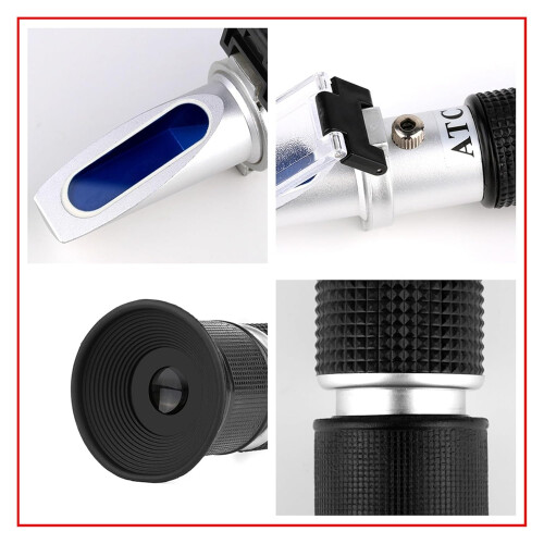 Refractometer Handheld ATC 050% Sugar Concentration Meter Densimeter Saccharimeter Sugar Tester 2