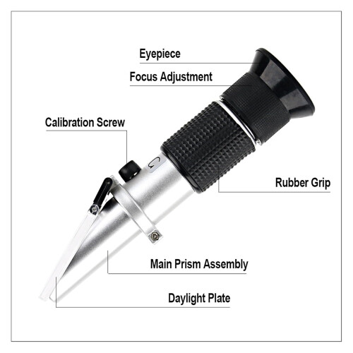 Refractometer ATC Handheld 050% Brix Range for Fruit Juice Milk Tea Sugar Meter Saccharimeter 1
