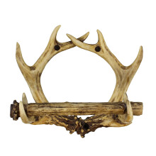 Elegante, op de wildernis geïnspireerde woondecoratie, badkameraccessoires van hertenhoorn, creatieve wanddecoratie van hars met hertenhoorn voor