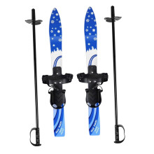 Snow Short Ski Snowblades and Poles Children's Snowboard Outdoor Leisure Winter Equipment Ski Board Ski Board Skiboards blue