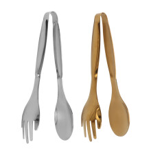 Utensílio versátil para servir alimentos em buffets e cozinhas domésticas, feito de aço inoxidável fácil de limpar com design de cabo
