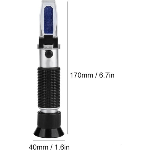 Aluminum Body Brix Refractometer 032% Brix Range ATC Automatic Temperature Compensation Soft Eyepiece For Beer And Wine 1