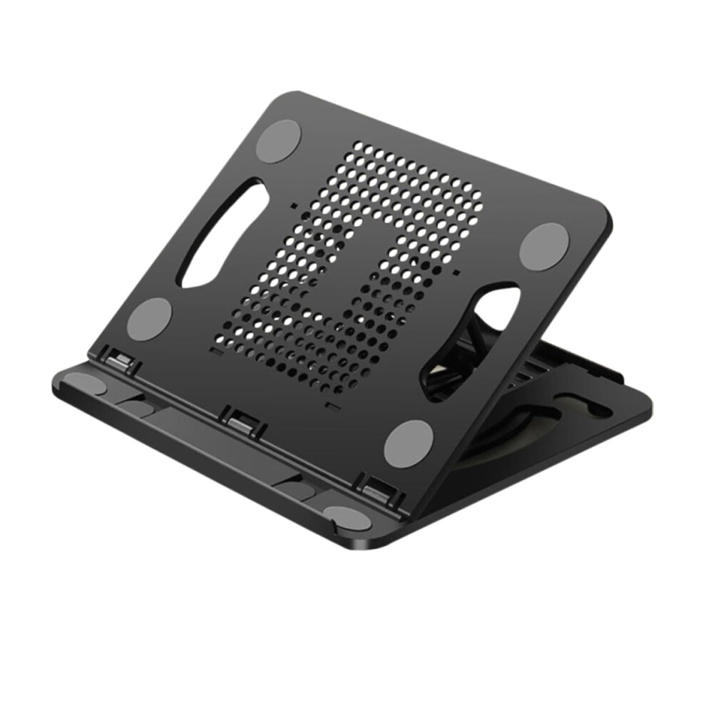 Adjustable Plastic Laptop Stand Antislip Bracket Foldable Desktop Holder For Notebooks And Tablets Black 9339159797976