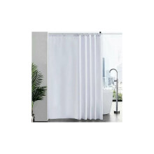Doublure de rideau de douche en tissu pour baignoire standard, rideau imperméable lavable en machine avec ourlet lesté et construction durable,