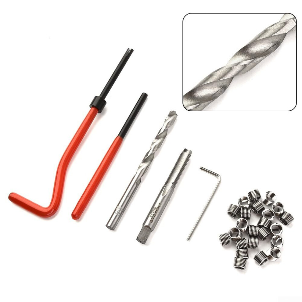 M6 Thread Kit 30Pcs With Stainless Steel Inserts For Engine And Automotive Damaged Threads 9323874565491