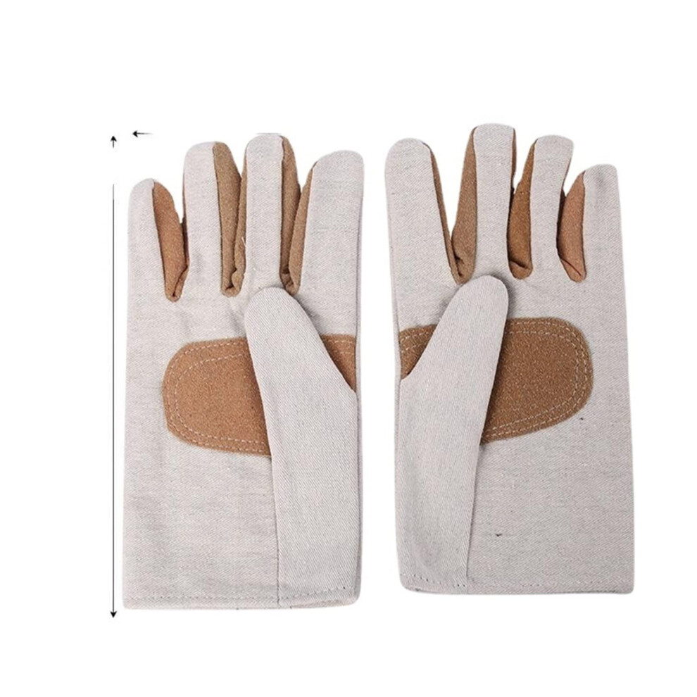 Work Gloves Leather Welding, Anti Scalding Safety, Wearresistant Protective Gloves, Daily Use, Size Mxl 9323874565514