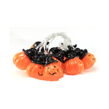 Halloweenske dekoratívne svetlo, vodotesné tekvicové reťazové svetlá, úsporné 3D tekvicové reťazové svetlá s teplým bielym svetlom,