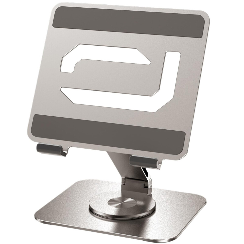 Foldable Tablets Holder 360 Degree Swivel Aluminum Stand Heat Dissipation Solid Metal Construction 9119770343055