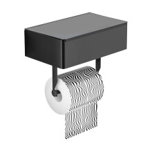 Spoelbare vochtige doekjesdispenser voor de badkamer, milieuvriendelijke, roestbestendige toiletpapierhouder, opbergplank met telefoonvak,