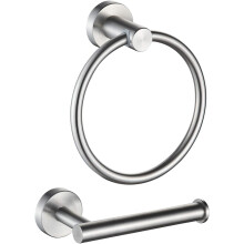 Platzsparender Handtuchring, hochwertiges, mattschwarzes Edelstahl 304 für modernes Design, wandmontiert und langlebige Badezimmerarmatur, rostfrei
