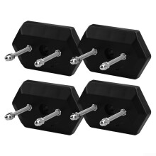3PC Wall Mount Skateboard Rack ABS Construction For Standard Skateboards Wall Mounted Storage 3 Piece Design