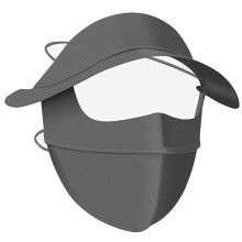 Women Sun Protection Ice Silk Mask Breathable UV Protection Face Cover Outdoor Sun Hat for Outdoor Sports Dark Grey