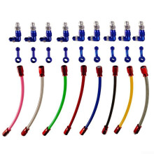 Aluminum Alloy Motorcycle Brake Hose Green For Motorcycles Durable Brake Line Compatible With Standard Fittings