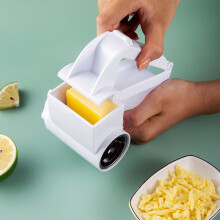 Răzătoare de brânză compactă, gadget esențial pentru bucătărie care economisește spațiu cu lame durabile, răzătoare rotativă manuală