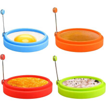 Creații elegante cu ouă, inele de ouă din silicon alimentar pentru delicii culinare perfect modelate, ajutor de gătit flexibil și antiaderent