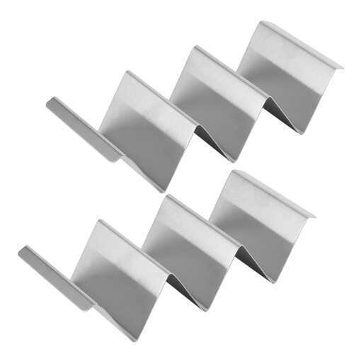 Stackable Stainless Steel Taco Holders, Durable Construction For Repeated Use, Easy Clean Design For Quick Post-Meal Cleanup, 2PCS 2
