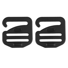 GHook 2Pack Tactical Vest Accessories Wave Buckles Chest Rig Strap Adjustment For Vest DON DOFF Mag Pouch Black
