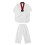 Kinder Weiß Taekwondo Uniform TKD Kostüme Kleidung 8