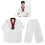Kinder Weiß Taekwondo Uniform TKD Kostüme Kleidung 12