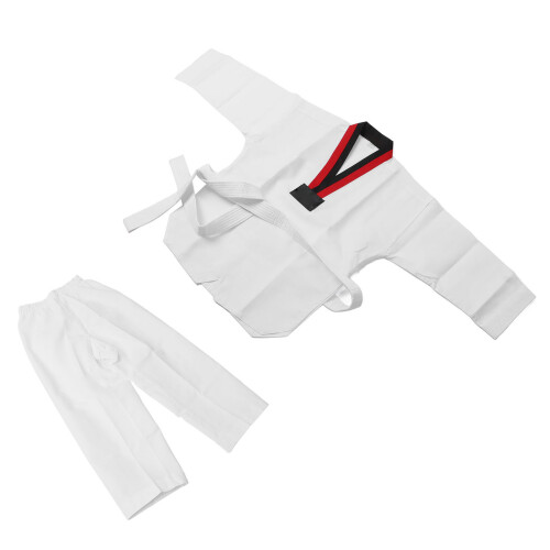 Kinder Weiß Taekwondo Uniform TKD Kostüme Kleidung 2
