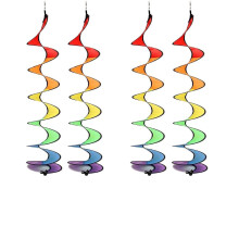 Regenbogenfarbener, spiralförmiger Spinner zur Dekoration im Freien, chemikalienfrei und sicher in der Anwendung, schafft eine bezaubernde