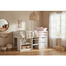 Mira Sleepstation Single Cabin Bed in White